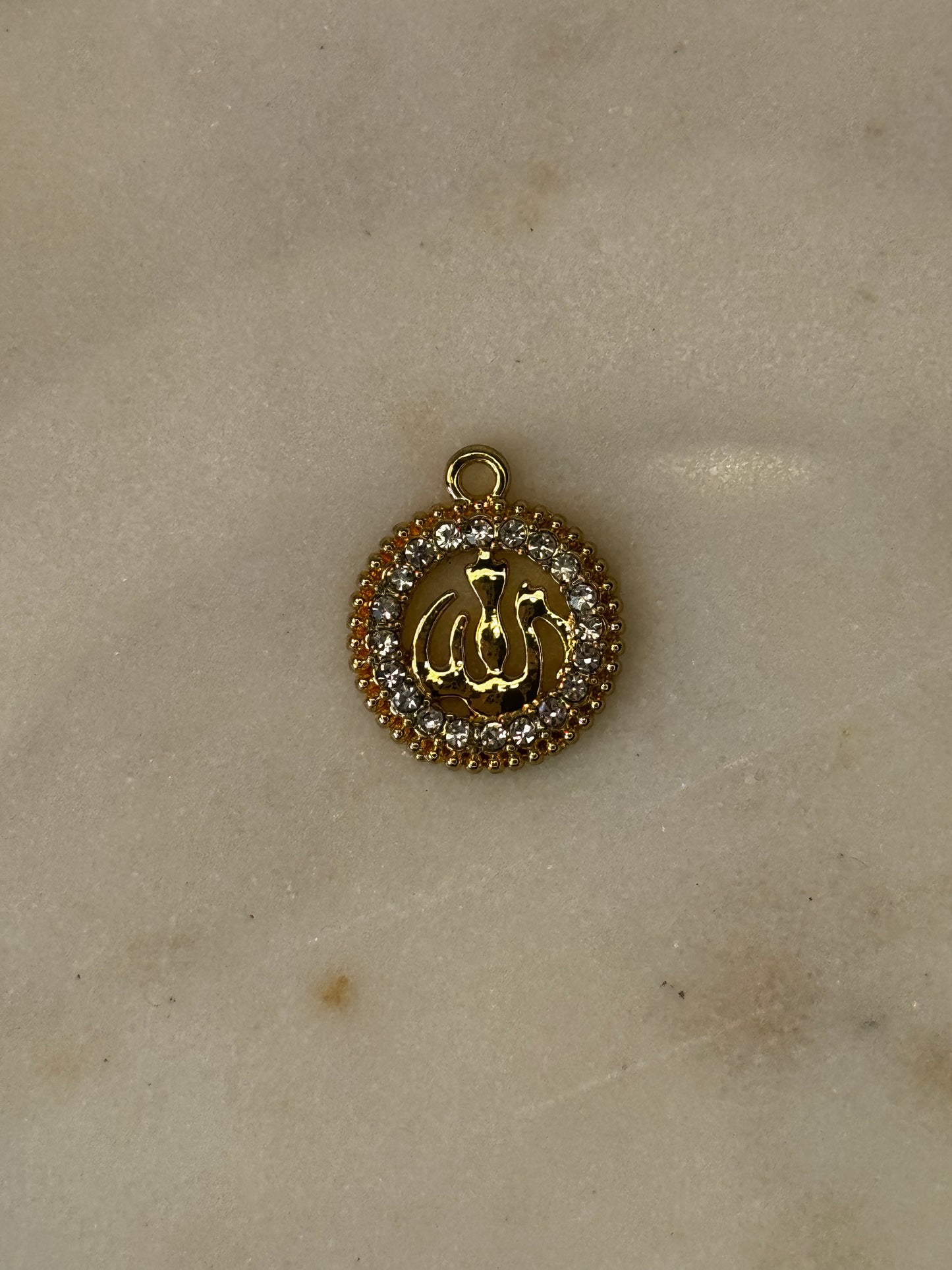Gold Diamond Islamic Charm