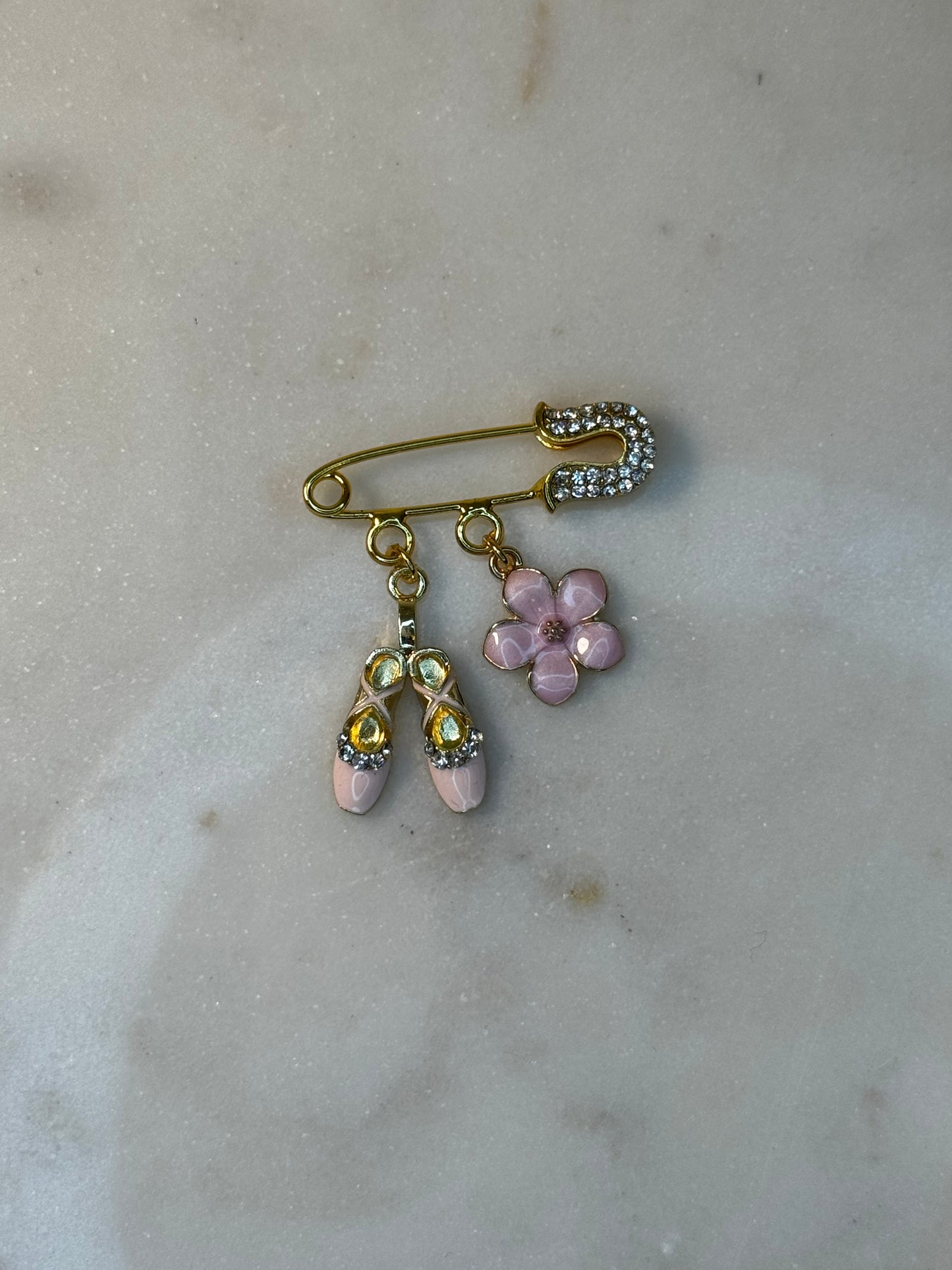 Diamond Ballerina Broche