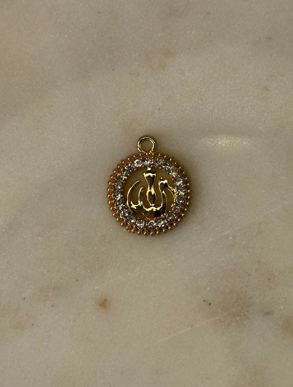 Gold Diamond Islamic Charm