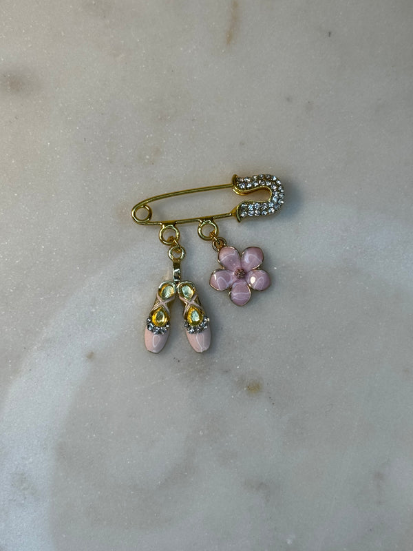 Diamond Ballerina Broche